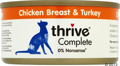 Produktbild von Thrive Complete Hundefutter Adult Hühnerbrust und Truthahn Monoprotein Glutenfrei 6 x 75 g - 6 x 75 g