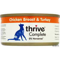 Produktbild von Thrive Complete Hundefutter Adult Hühnerbrust und Truthahn Monoprotein Glutenfrei 6 x 75 g - 6 x 75 g