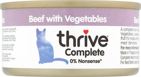 Produktbild von Thrive Complete Hundefutter Adult Rind mit Gemüse glutenfrei und monoprotein 6 x 75 g