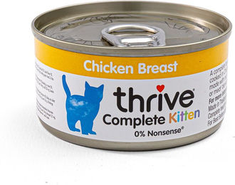 thrive Complete Kitten Katzenvollnahrung Huhn Stückchen in Sauce getreidefrei und monoprotein 12 x 75 g - 12 x 75 g – Bild 1 von 2