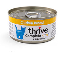 Produktbild von thrive Complete Kitten Katzenvollnahrung Huhn Stückchen in Sauce getreidefrei und monoprotein 12 x 75 g - 12 x 75 g