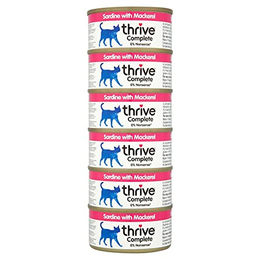Thrive Katzen Nassfutter Adult Sardine mit Makrele in Sauce, getreidefrei und glutenfrei, 6 x 75g - 6 x 75 g – Bild 1 von 4