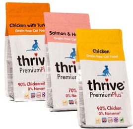 Produktbild von Thrive Mixpaket Getreidefreies Hundefutter für Adult mit hohem Fleischanteil Huhn Lachs Hering Truthahn 4500g - 3 x 1,5 kg