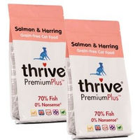 Produktbild von Thrive PremiumPlus Trockenfutter für erwachsene Katzen mit Lachs und Hering, getreidefrei und hoher Fleischanteil, 2x 1,5 kg - 2 x 1,5 kg