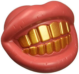 Thumbs Up Pimp Dog Chew Kauspielzeug für Hunde aus Gummi in Bunt und Gold – Bild 1 von 3