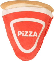 TIAKI 2in1 Hundespielzeug Pizza aus Plüsch in Bunt und Rot – Bild 1 von 1