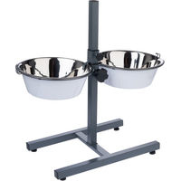 Produktbild von TIAKI Doppelnapf mit verstellbarem Ständer aus Edelstahl 2 x 4280 ml Ø 29 cm - 8,56 l