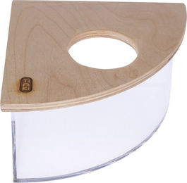 Produktbild von TIAKI Eck-Sandbad aus Holz für Hamster und Mäuse Transparent Beige L 19 x B 19 x H 10,3 cm