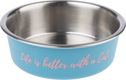 Produktbild von TIAKI Edelstahlnapf Better With A Cat für Katzen 850 ml - 0,85 l