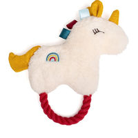 Produktbild von TIAKI Einhorn-Plüschtier mit Tau aus Polyester in Beige und Weiß L 21 x B 20 x H 5 cm