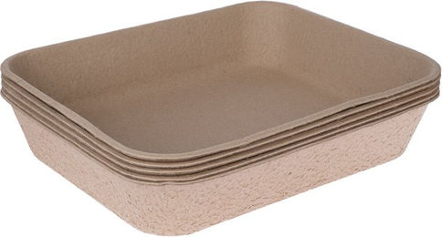 Produktbild von TIAKI Einweg-Katzentoilette Alba Schale aus Pappe 5er Set