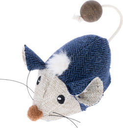 Produktbild von TIAKI Elektronische Spielmaus für Katzen und Kitten aus Polyester in Blau und Grau