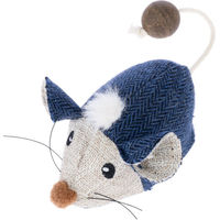 Produktbild von TIAKI Elektronische Spielmaus für Katzen und Kitten aus Polyester in Blau und Grau