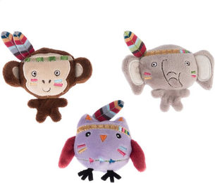 Produktbild von TIAKI Elektronisches Katzenspielzeug-Set Jungle Buddies 3er Set für Katzen und Kitten aus Polyester