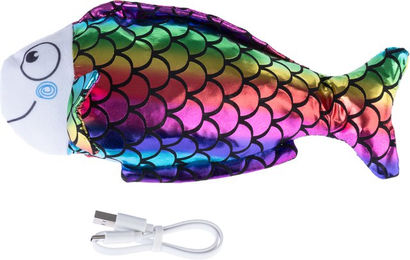 Produktbild von TIAKI Elektronisches Katzenspielzeug Tanzender Fisch aus Kunststoff in Bunt für Kitten