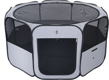 Produktbild von TIAKI Faltbares Freilaufgehege für Hunde und Welpen aus Oxford-Gewebe Größe L 131 x 131 x 64 cm