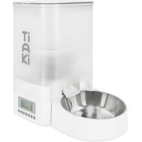Produktbild von TIAKI Futterautomat für Trockenfutter aus Kunststoff in Weiß und Transparent mit 5 l Fassungsvermögen - 5 l