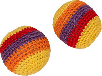 Produktbild von TIAKI Hacky Sacks Katzen Spielzeug aus Baumwolle bunt 2 Stück