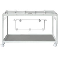 Produktbild von TIAKI Hamstergehege Weiß mit Aluminium und transparenten Elementen L 96 x B 47 x H 62 cm