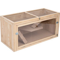 Produktbild von TIAKI Hamsterkäfig aus Holz XL in Natur Beige L 115 x B 50 x H 55,3 cm