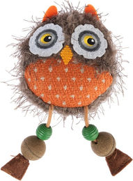 Produktbild von TIAKI Happy Owl Catnip-Spielzeug für Katzen aus Polyester in Bunt/Orange - 1 Stk.