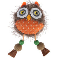 Produktbild von TIAKI Happy Owl Catnip-Spielzeug für Katzen aus Polyester in Bunt/Orange - 1 Stk.