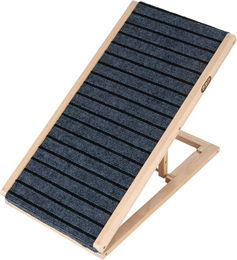 Produktbild von TIAKI Haustier-Rampe Up&Down aus Holz in Blau oder Grau L 70 x B 35 x H 30-40 cm