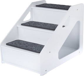 Produktbild von TIAKI Haustiertreppe aus Holz mit Versteckmöglichkeit Weiß L 60 x B 44 x H 45 cm