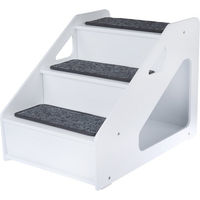 Produktbild von TIAKI Haustiertreppe aus Holz mit Versteckmöglichkeit Weiß L 60 x B 44 x H 45 cm