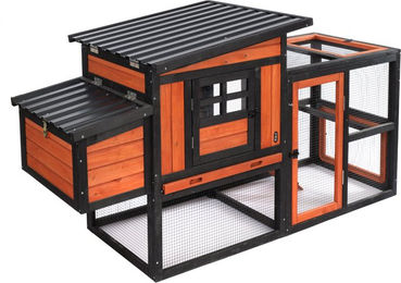 Produktbild von TIAKI Hühnerstall aus Holz für Hühner L 182 x B 71,8 x H 98,5 cm 2er Pack