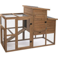 Produktbild von TIAKI Hühnerstall Ranch aus Holz in Braun L 156 x B 79,5 x H 116,3 cm