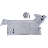 Produktbild von TIAKI Hundebademantel Hai in Grau aus Polyester mit 40 cm Rückenlänge