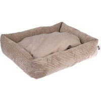 Produktbild von TIAKI Hundebett Cord Lincoln Braun Beige Grösse L 77 x 66 x 15 cm Oeko-Tex Standard 100