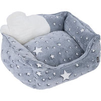 Produktbild von TIAKI Hundebett Glowing Stars Grau Weiß Polyester L 70 x B 50 x H 25 cm