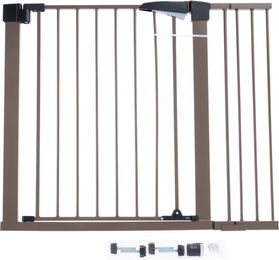 Produktbild von TIAKI Hundegitter Braun mit Seitenteil Höhe 78 cm Breite 77 bis 103 cm