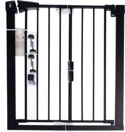 Produktbild von TIAKI Hundegitter Schwarz mit 7 cm Verlängerung Höhe 76 cm Breite 75 bis 82 cm