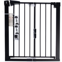 Produktbild von TIAKI Hundegitter Schwarz mit 7 cm Verlängerung Höhe 76 cm Breite 75 bis 82 cm