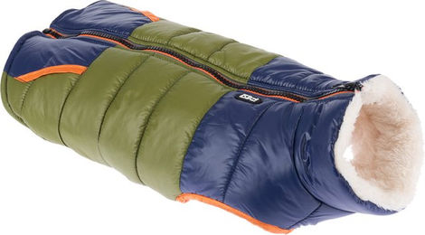 Produktbild von TIAKI Hundejacke Stripes Winterjacke wasserabweisend aus Polyester in Blau Grün Orange Bunt Größe L
