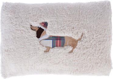 TIAKI Hundekissen Funny Winter in Weiß Größe L 50 x 30 cm – Bild 1 von 1