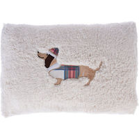 Produktbild von TIAKI Hundekissen Funny Winter in Weiß Größe L 50 x 30 cm