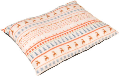 Produktbild von TIAKI Hundekissen und Katzenkissen mit nordischem Wintermuster in Beige und Bunt für kleine bis mittlere Tiere