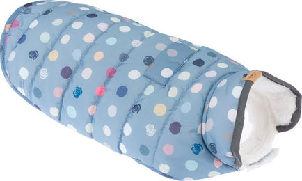 Produktbild von TIAKI Hundemantel Comfy Dots Wintermantel Blau Bunt aus Polyester mit 40 cm Rückenlänge