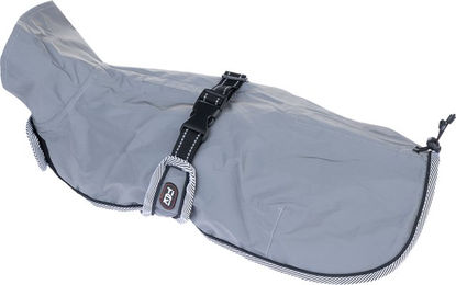 Produktbild von TIAKI Hundemantel Reflective Steel wasserdichter Regenmantel aus Polyester 70 cm Rückenlänge
