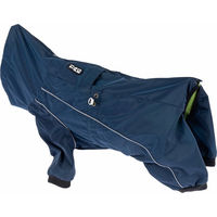 Produktbild von TIAKI Hundeoverall Smurff wasserabweisend aus Polyester für kleine bis mittlere Hunde mit 35 cm Rückenlänge