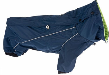 Produktbild von TIAKI Hundeoverall Smurff Wasserabweisend aus Polyester für kleine und mittlere Hunde in Blau und Grün Größe M