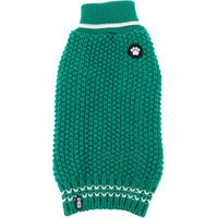 Produktbild von TIAKI Hundepullover Reflective Knit Grün mit 45 cm Rückenlänge