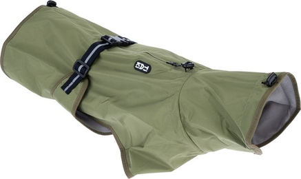 Produktbild von TIAKI Hunderegenmantel aus Polyester in Grün, waterproof, Rückenlänge ca. 40 cm