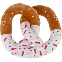 Produktbild von TIAKI Hundespielzeug Brezel aus Plüsch in Braun Weiß Bunt 23 x 19 x 5 cm