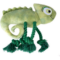 Produktbild von TIAKI Hundespielzeug Chamäleon Pedro Plüschspielzeug aus Polyester Grün 28 x 15 x 6 cm