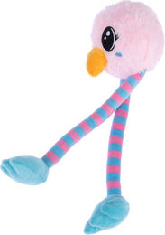 Produktbild von TIAKI Hundespielzeug Chicken Long-Legs Plüschspielzeug aus Polyester in Rosa Pink Bunt - 30 cm